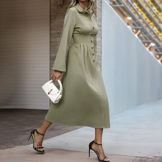 Cardigan Polo Collar Dress