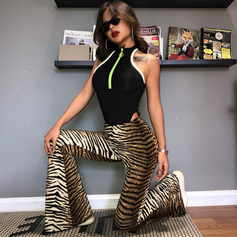 Leopard print Flared Pants