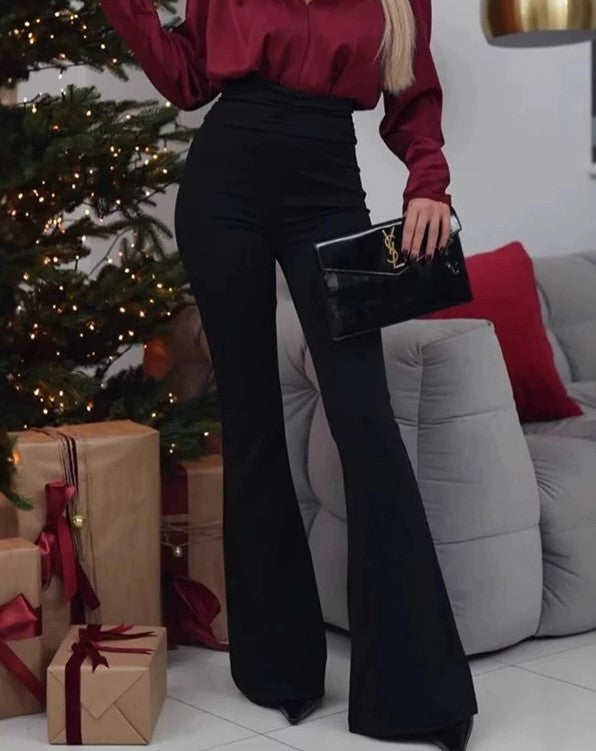 High Waist Flared Pants