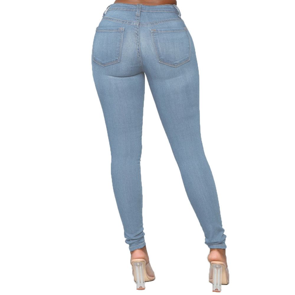 Casual Blue Skinny Jeans