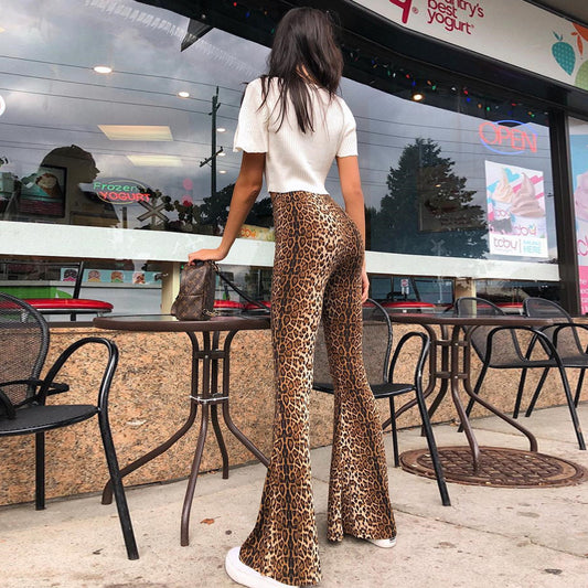 Leopard print Flared Pants