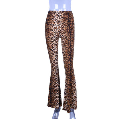 Leopard print Flared Pants