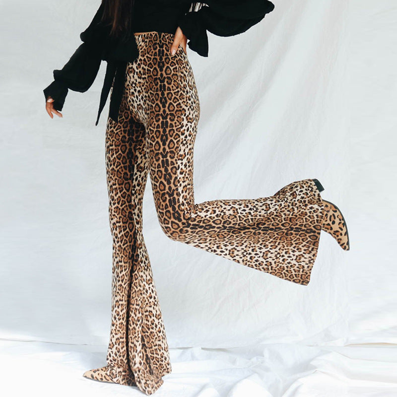 Leopard print Flared Pants