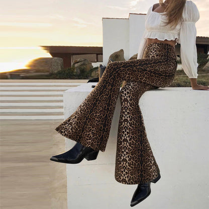 Leopard print Flared Pants