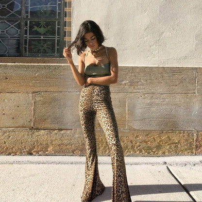 Leopard print Flared Pants