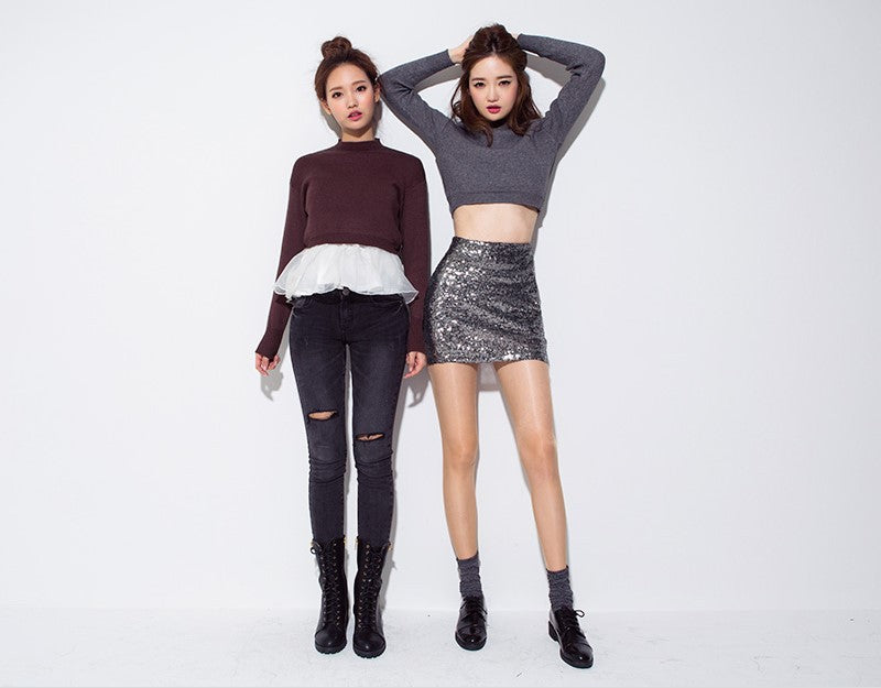 PL-118 Sequined Hip Skirt