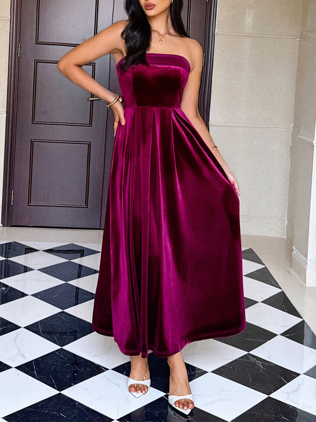 Solid Color Maxi Dress