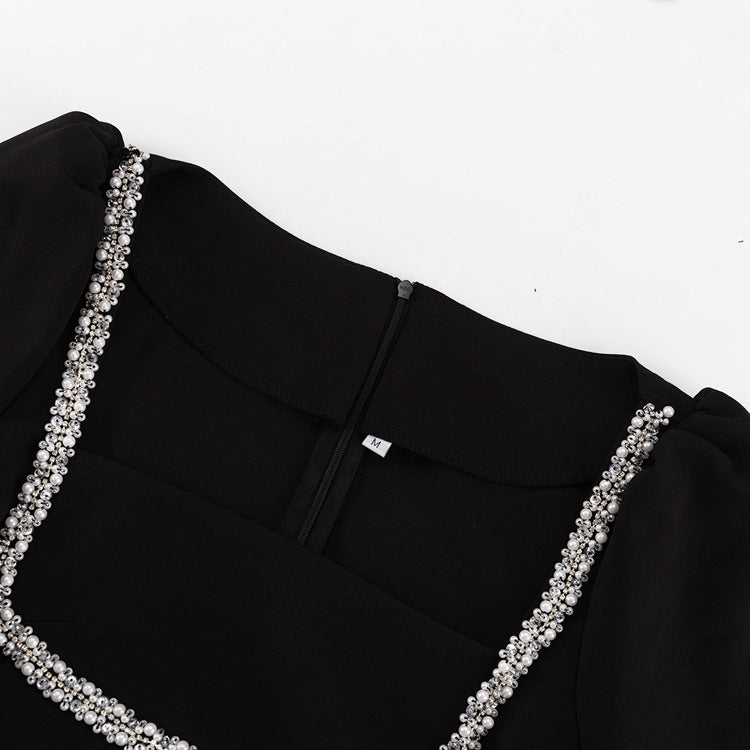 Diamond Collar Sheath Dress