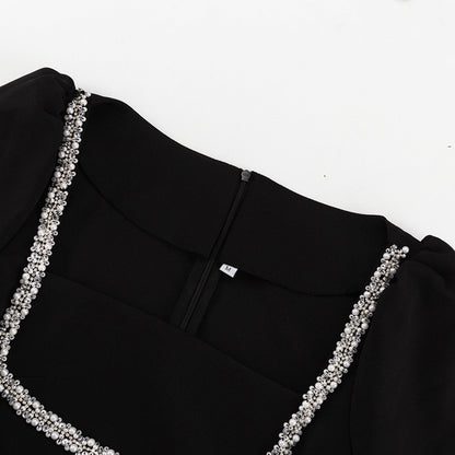 Diamond Collar Sheath Dress