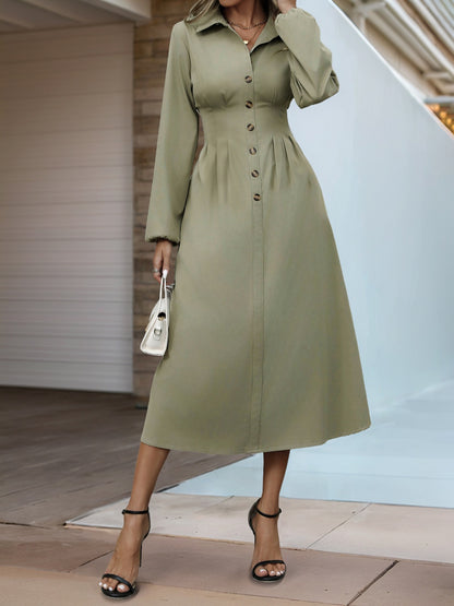 Cardigan Polo Collar Dress