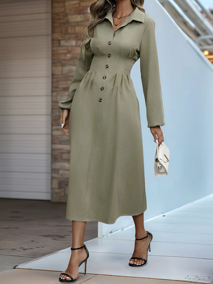 Cardigan Polo Collar Dress