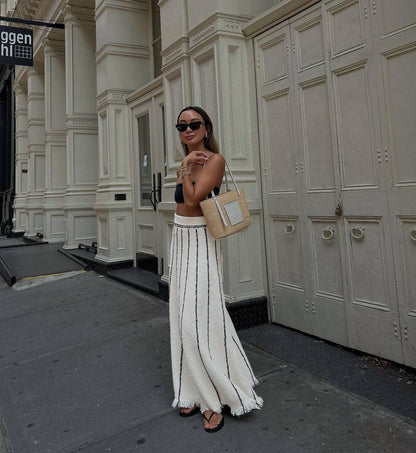 PL-105 Tassel Knitted Skirt