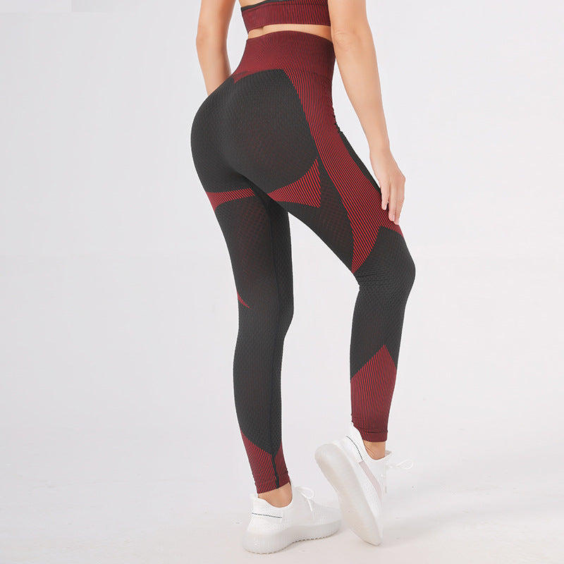Red High-Waist Yoga Pants