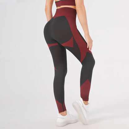 Red High-Waist Yoga Pants