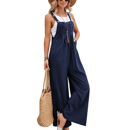 Casual Flared Suspender Pant