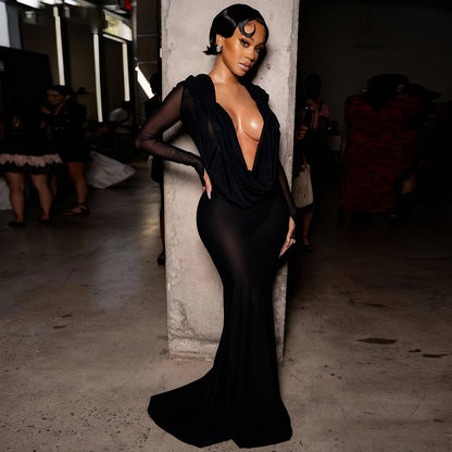 Deep V Plunge neck - Bodycon Dress