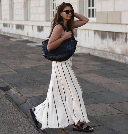 PL-105 Tassel Knitted Skirt