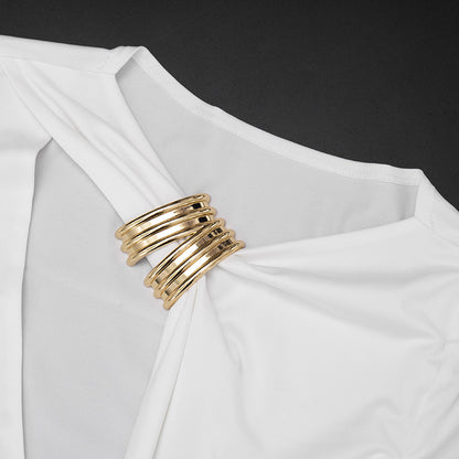 Double Layer Skinny Cutout out Dress