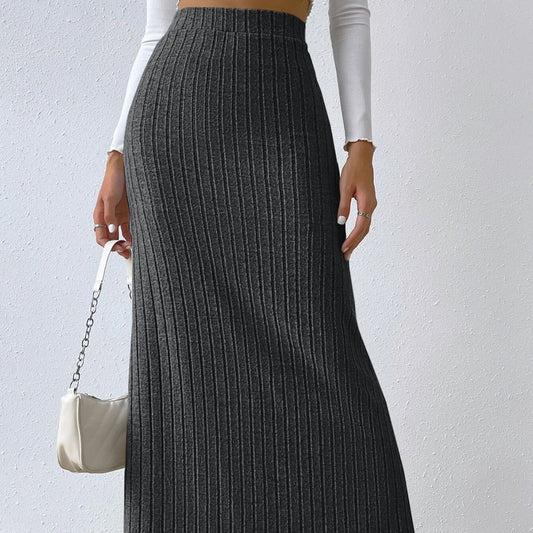 PL-113 High Waist Knitted Skirt