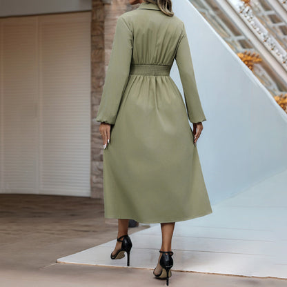 Cardigan Polo Collar Dress