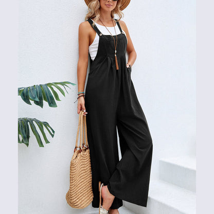 Casual Flared Suspender Pant