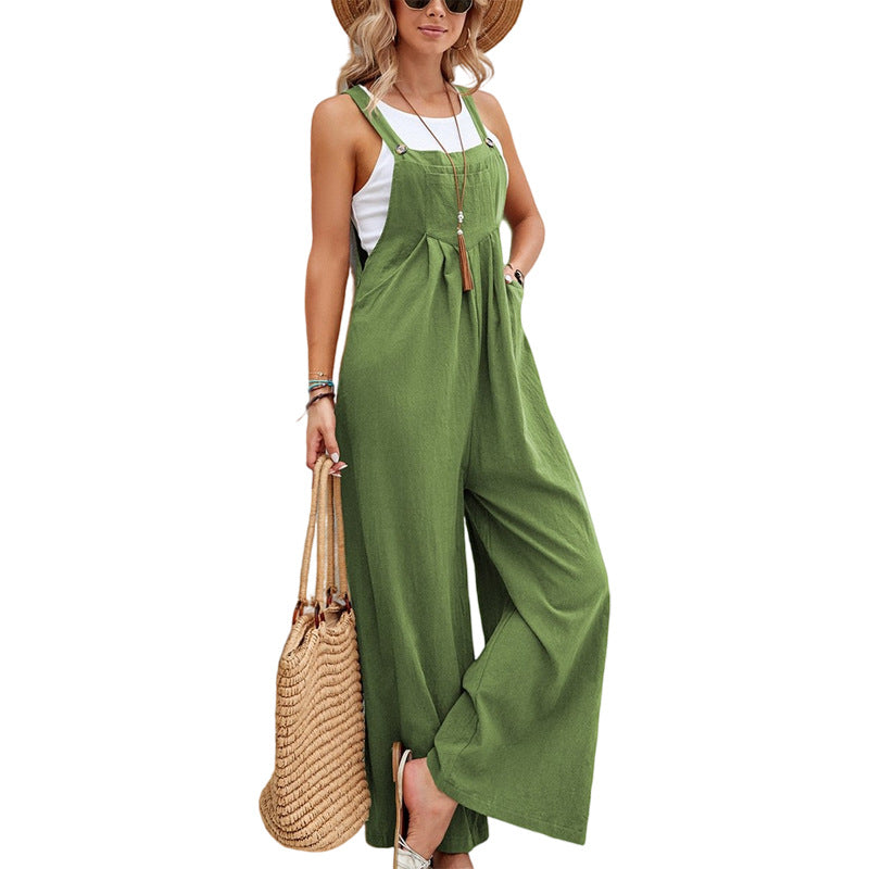 Casual Flared Suspender Pant