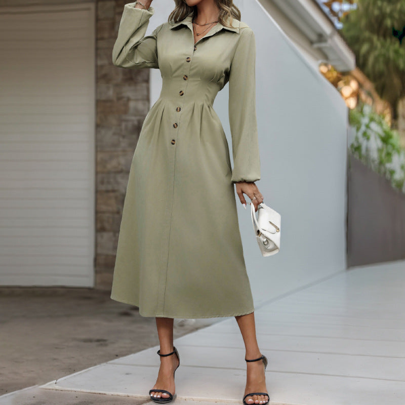 Cardigan Polo Collar Dress