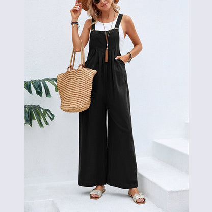 Casual Flared Suspender Pant
