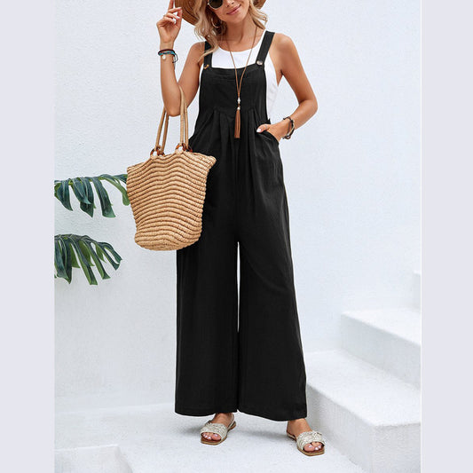 Casual Flared Suspender Pant