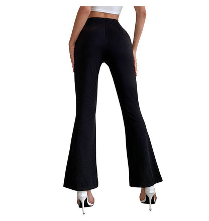 Cropped Bell-Bottom Pants